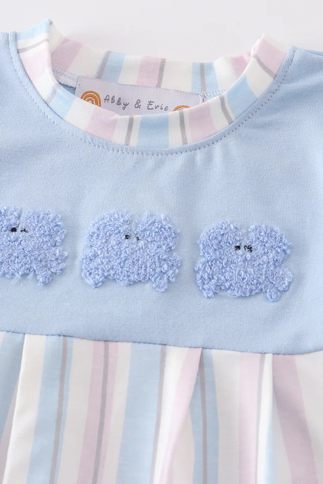 Crab French Knot Stripe Boy Bubble