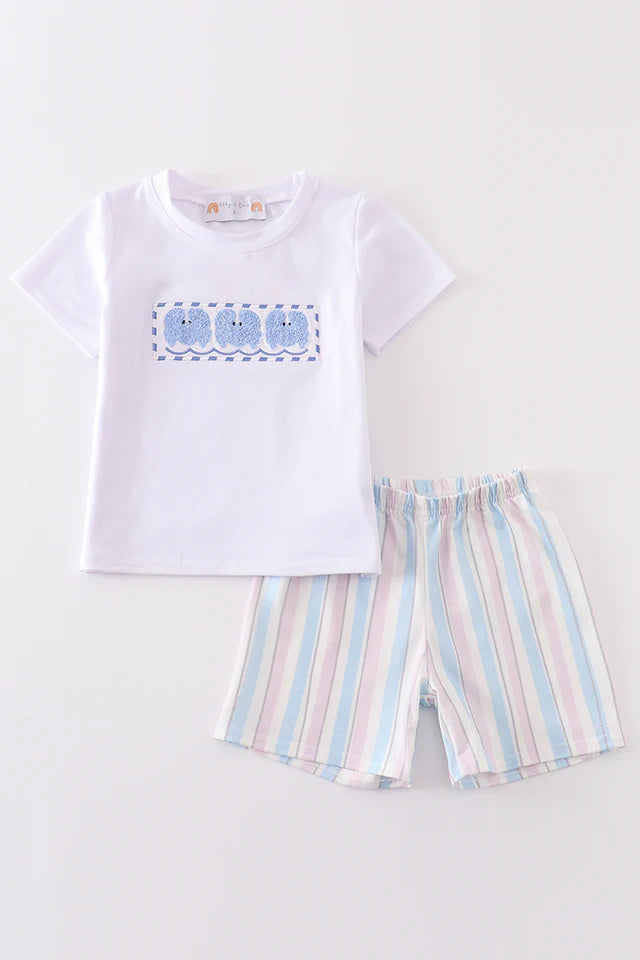 Crab French Knot Boy Set