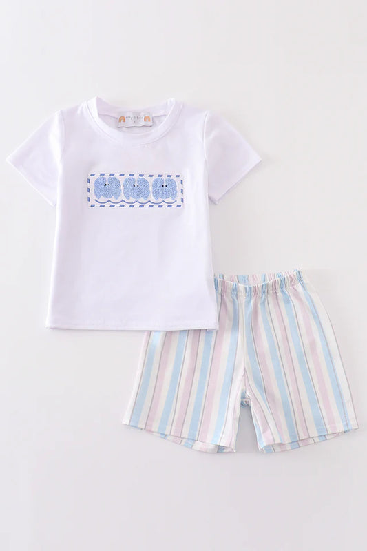 Crab French Knot Boy Set