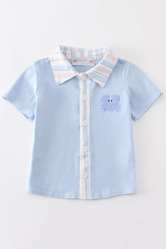 Crab French Knot Boy Shirt