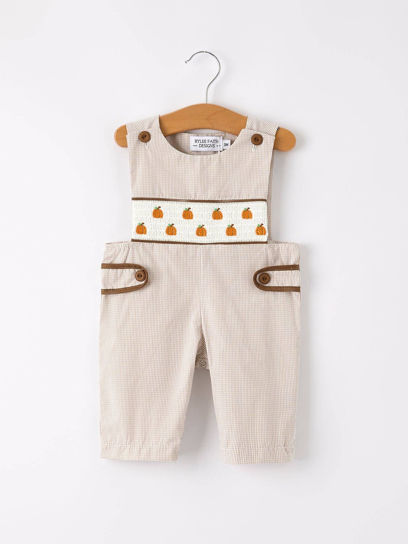 Pumpkin Smock Embroidered Boys Jon Jon