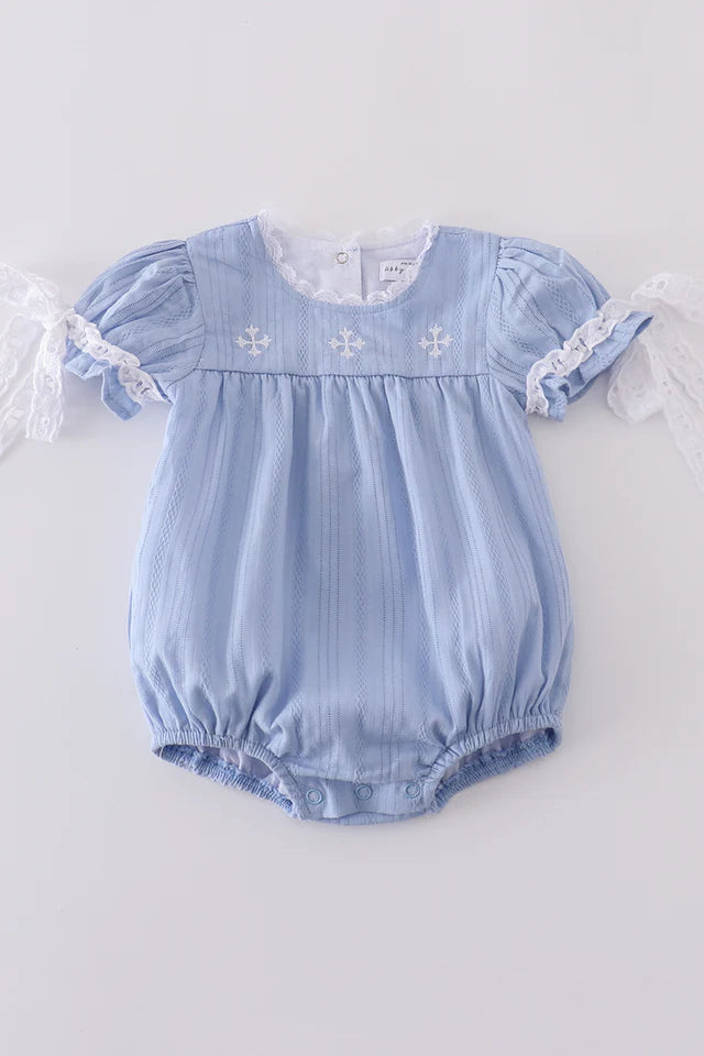 Premium Blue Cross Embroidery Bubble