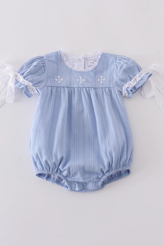 Premium Blue Cross Embroidery Bubble