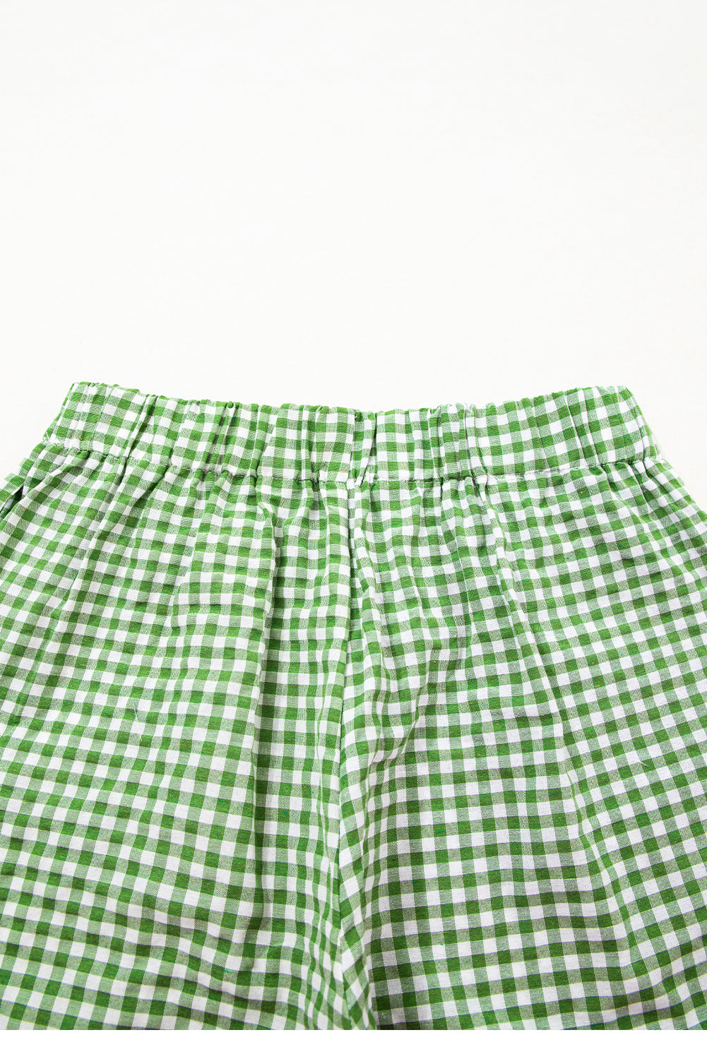 Red Plaid Gingham Printed High Waist Shorts