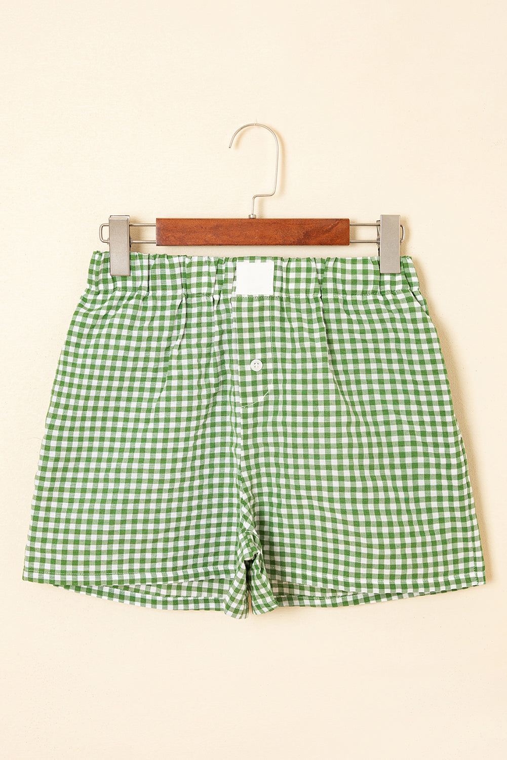 Red Plaid Gingham Printed High Waist Shorts