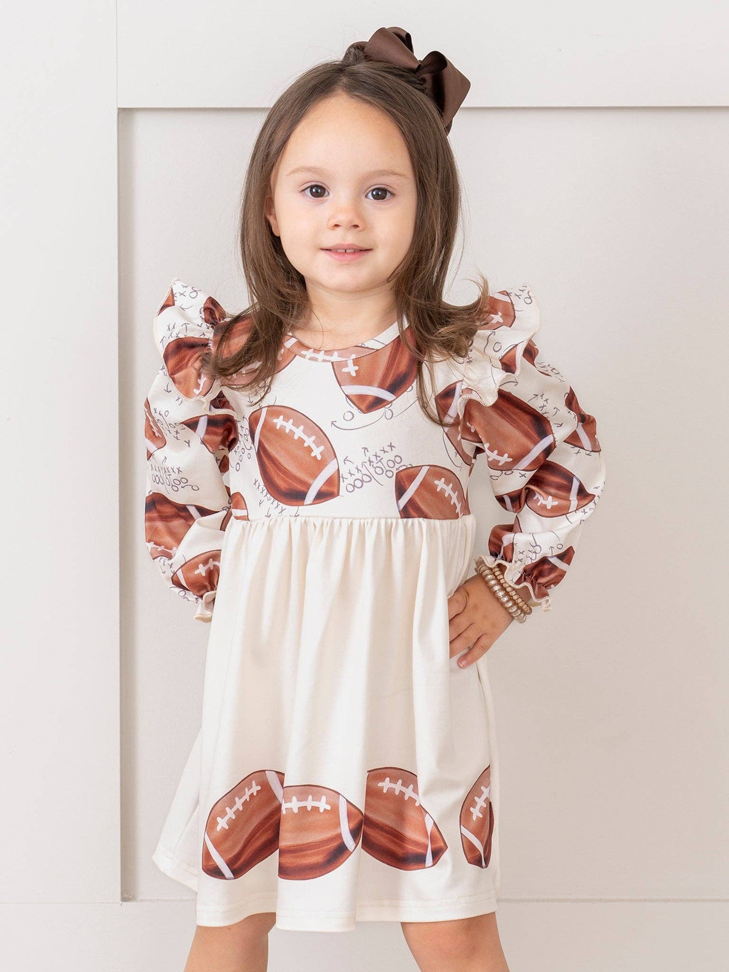 Tan Football Time Dress