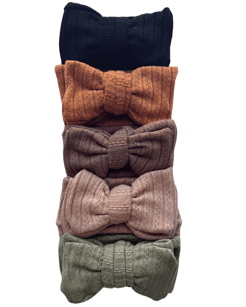 Large Knit Bow Headband - Sage