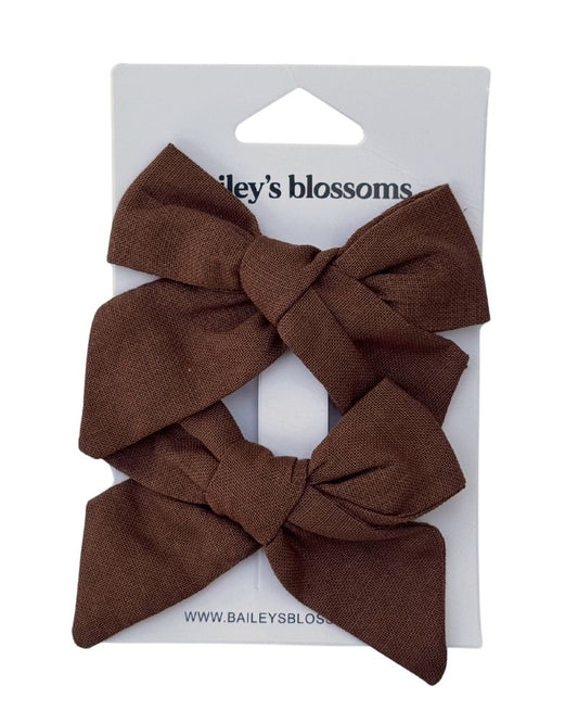 Linen Cotton Piggie Sets - Chestnut
