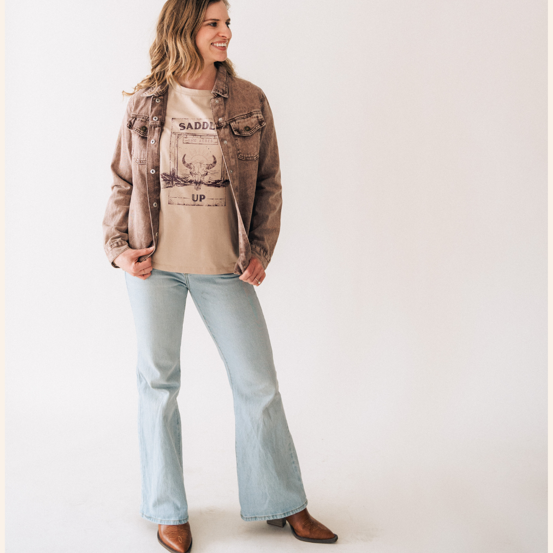 Brown Denim Jacket - Women